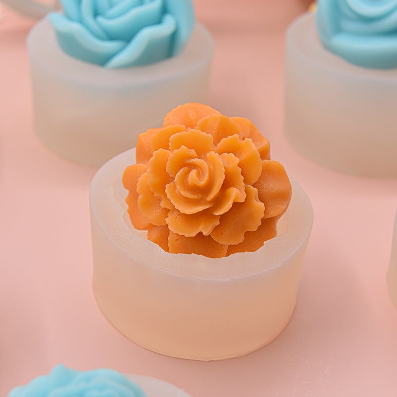 Cross-Border New Silicone 3D Stereo Glue Mold DIY Flower Scented Candle Mold Silicone Plaster Mold(2) - Image 4