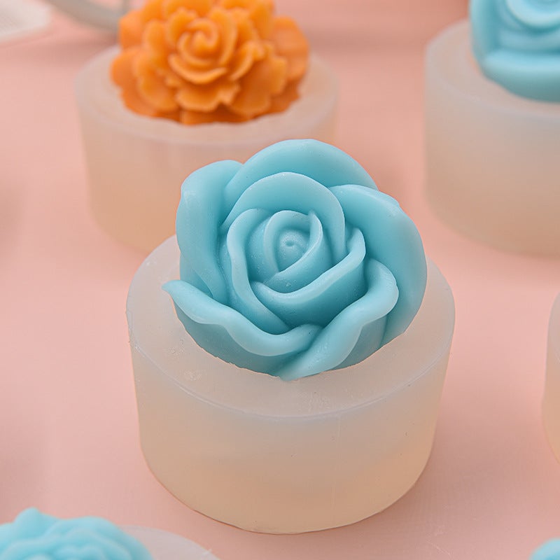 Cross-Border New Silicone 3D Stereo Glue Mold DIY Flower Scented Candle Mold Silicone Plaster Mold(2) - Image 5
