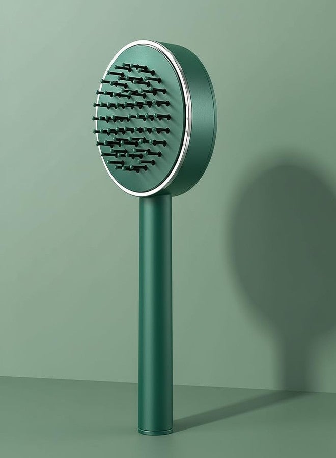 LAZYwindow Self Cleaning Hair Brush with One-Click Release | Air Cushion Massage Comb | Detangling Brush for Curly, Straight & Thick Hair | Multicolor - Image 1