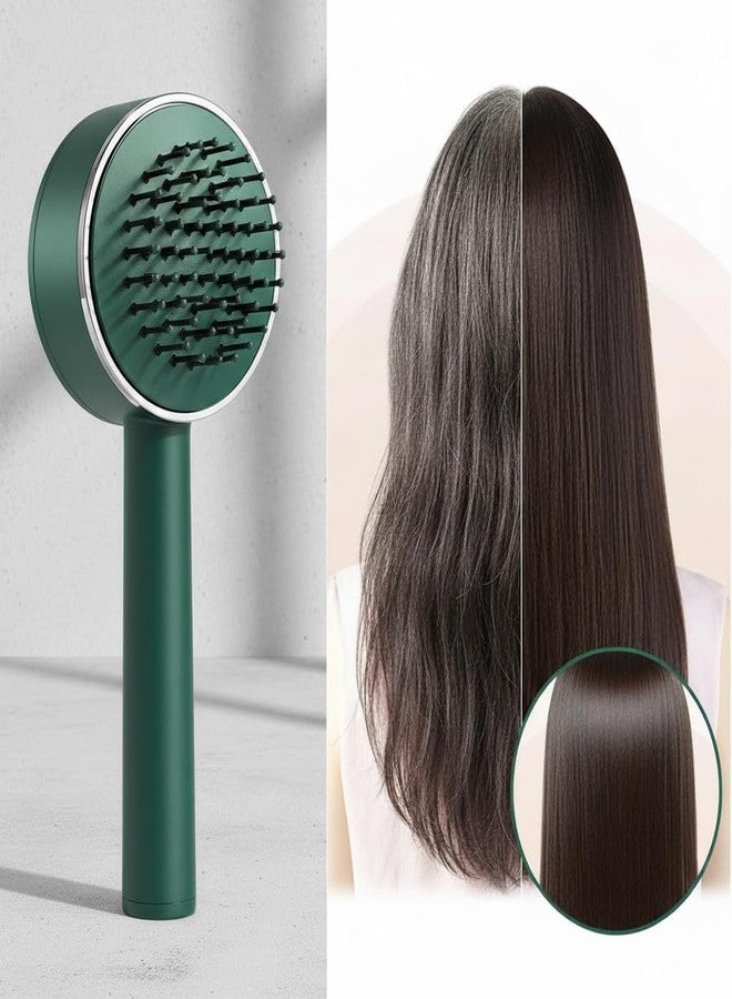 LAZYwindow Self Cleaning Hair Brush with One-Click Release | Air Cushion Massage Comb | Detangling Brush for Curly, Straight & Thick Hair | Multicolor - Image 4