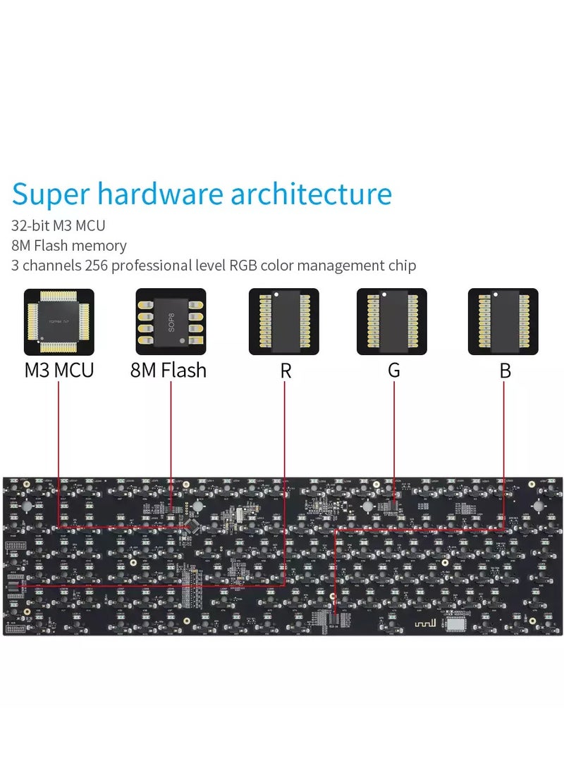 SKYLOONG GK108 RGB Mechanical Gaming Keyboard – Red Switch Hot Swappable - Full RGB Software  - Image 5