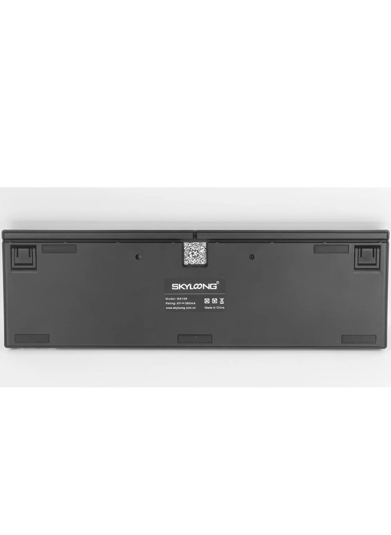 SKYLOONG - GK108 RGB Mechanical Gaming Keyboard – Red Switch Hot Swappable - Full RGB Software - Image 1
