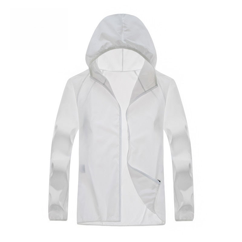 Generic Summer Lightweight Ladies Windbreaker Sun Protection Skin Jacket Custom Logo White 