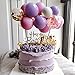 ZaneGear Balloon Birthday Cake Topper Mini Balloon Garland Cake Topper Confetti Acrylic Happy Birthday Cupcake Topper for Birthday Cake Supplies Decorations - Image 3