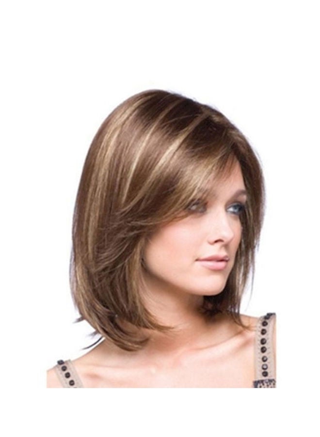 NIBEMINENT Fashionable Short Hair Wig Light Brown