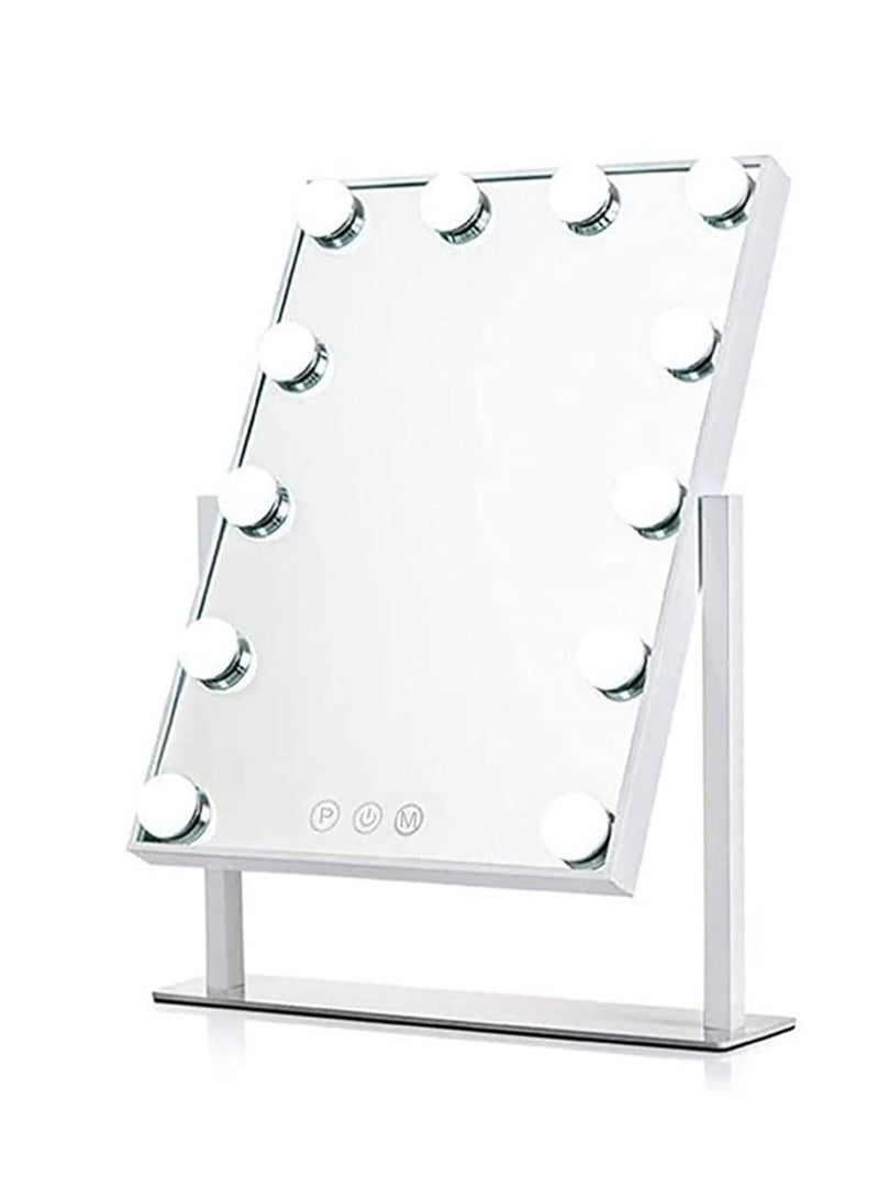 12-Piece Bulbs Sensor Touch Smart Make Up Mirror White - Image 1