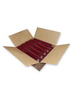 FIS FIS Pack of 25 Pieces Fixed Mechanism Box File Maroon  - Image 1