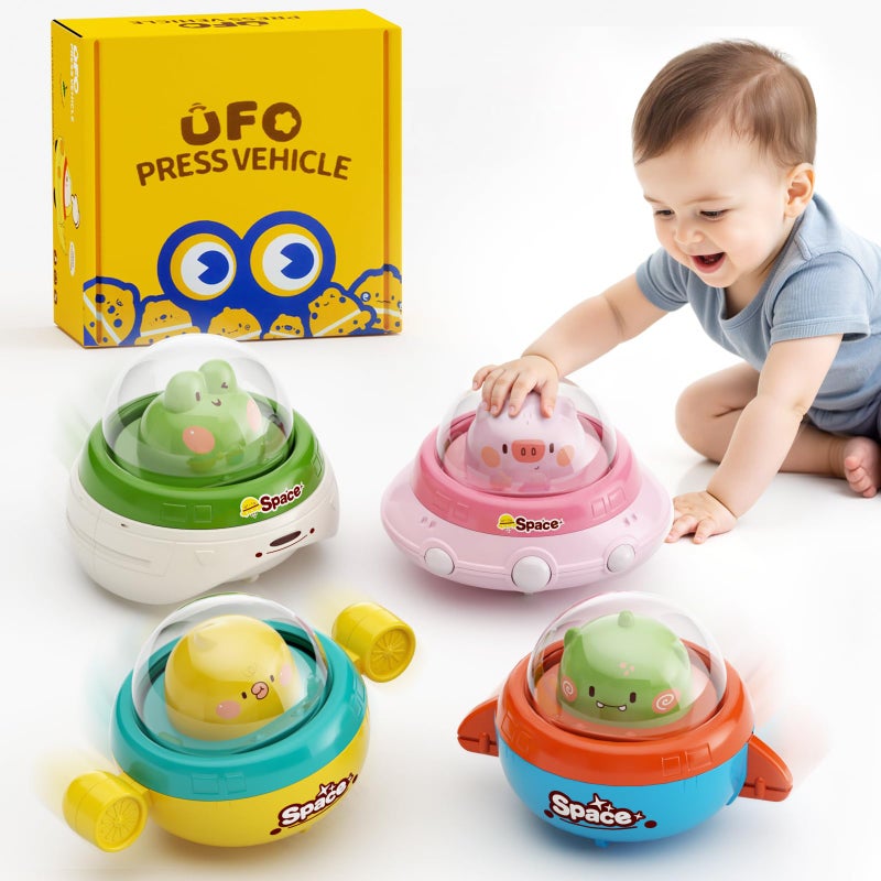 Dimoarch Press and Go Toy Cars for Toddlers 1-3 Push Go Animal Baby Racing Cars Friction Powered Car Toys for 6-12-18 Months Birthday Gifts for 1 2 3 Year Old Boys Girls - Image 1