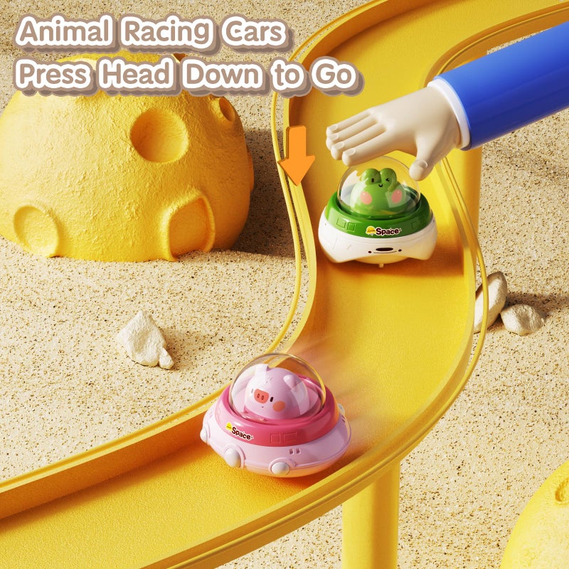 Dimoarch Press and Go Toy Cars for Toddlers 1-3 Push Go Animal Baby Racing Cars Friction Powered Car Toys for 6-12-18 Months Birthday Gifts for 1 2 3 Year Old Boys Girls - Image 4