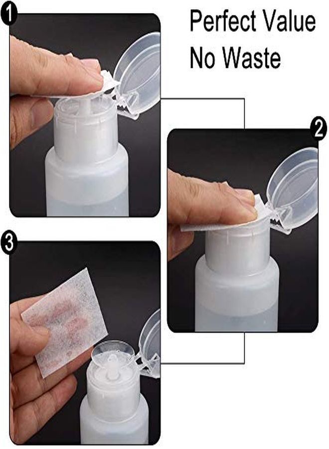 NXJ INFILILA Dispenser Push Down Pump Dispenser Lockable Alcohol Dispenser Bottle 2 Pack 180Ml/64Oz Onetouch Pump Dispenser Empty Bottle For Alcoholnail Polish & Makeup Removertoneretc  - Image 3