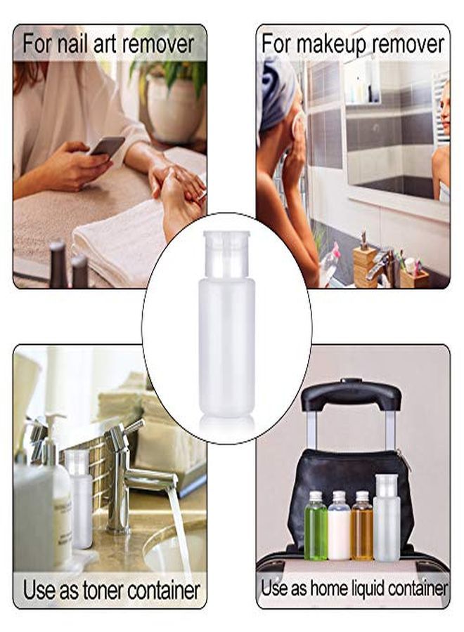 NXJ INFILILA Dispenser Push Down Pump Dispenser Lockable Alcohol Dispenser Bottle 2 Pack 180Ml/64Oz Onetouch Pump Dispenser Empty Bottle For Alcoholnail Polish & Makeup Removertoneretc  - Image 5