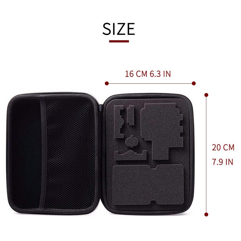 TEKCAM Action Camera Carrying Case Protective Storage Bag Compatible with Gopro Hero 13 12 11 10 9 8 7/AKASO EK7000/Brave 4/Brave 7 LE/Brave 8/APEMAN/APEXCAM/Dragon Touch Action Camera (Medium) - Image 2