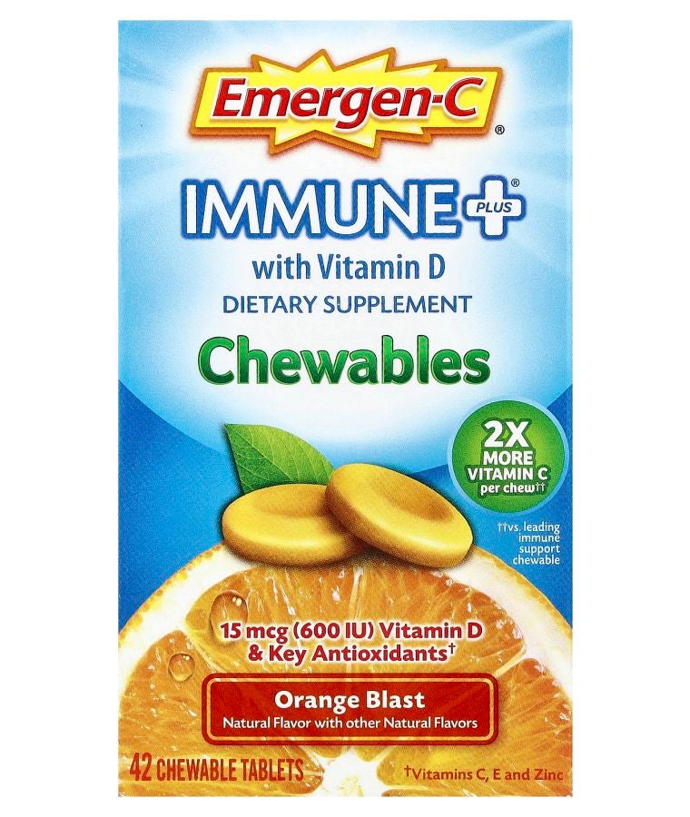 Emergen-C Immune Plus® With Vitamin D Orange Blast 42 Chewable Tablets