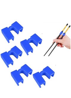 Chopstick Helpers 10 Pieces Reusable Chopstick Helpers Training Chopsticks BPA Free POM Fon-Toxic Non-Slippery for Many Age, Beginner, Trainers or Learner, Left or Right Hand BLUE
