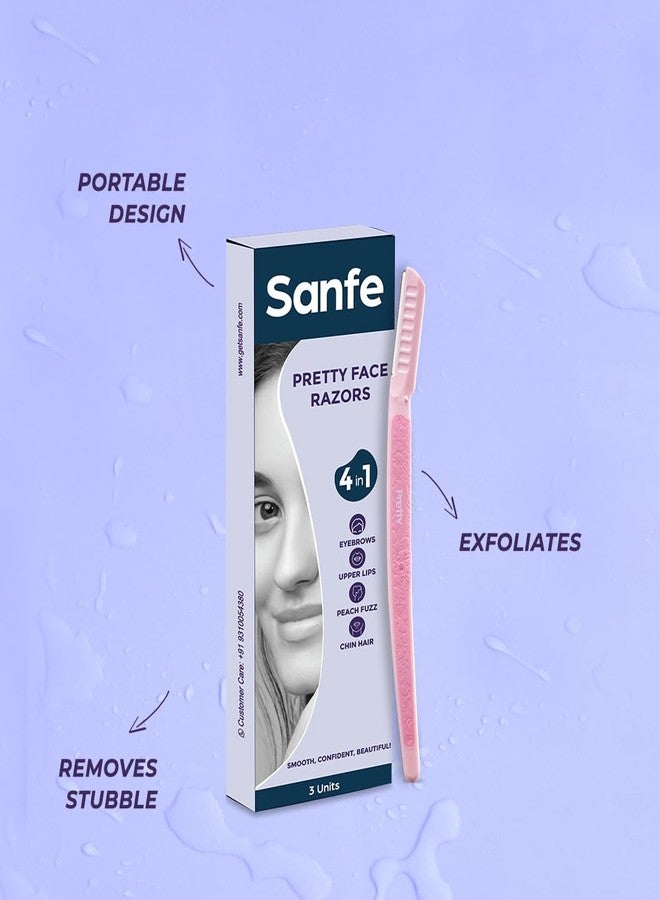Sanfe Pretty Face & Eyebrow Razor | Pain-Free Facial Hair Removal | Precise, Reusable & Safe for Skin - Image 3