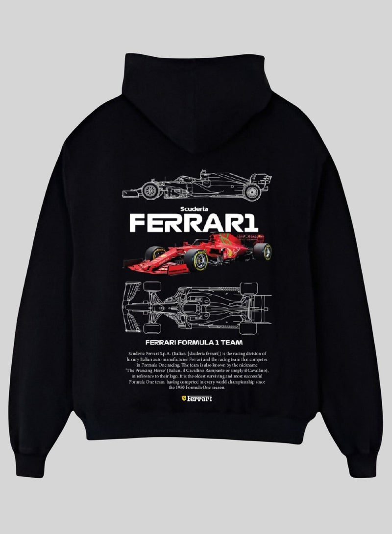 Khamsify Men's Premium F1 Racing Team Edition Hoodie - Formula 1 Inspired Scuderia Graphic Pullover For Formula 1 Fans. - Image 3