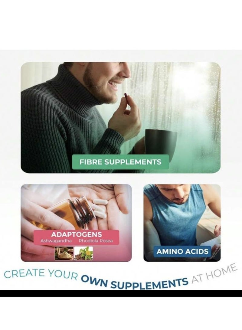 Empty Capsules Size 0 - 100 Empty Gelatin Capsules - Empty Pill Capsules - Do It Yourself Capsule Filler - Empty Fillable Pill Capsules - Image 4