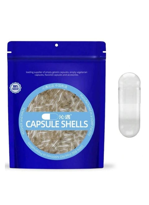 Empty Capsules Size 0 - 100 Empty Gelatin Capsules - Empty Pill Capsules - Do It Yourself Capsule Filler - Empty Fillable Pill Capsules