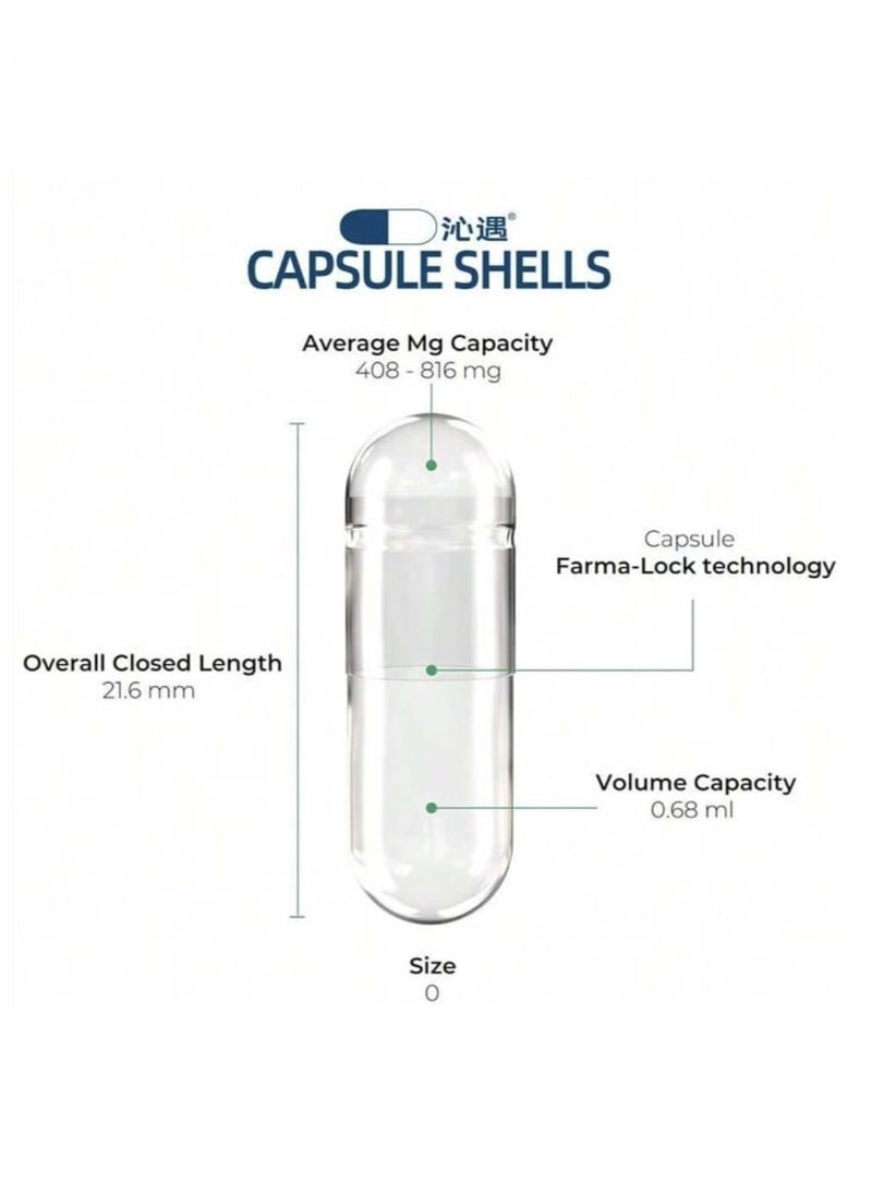 Generic - Empty Capsules Size 0 - 100 Empty Gelatin Capsules - Empty Pill Capsules - Do It Yourself Capsule Filler - Empty Fillable Pill Capsules - Image 1