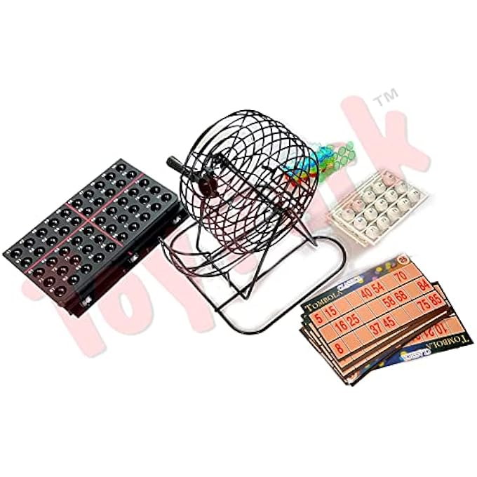 Toy Park Black  White Classic Tambola Housie Game Indoor Family Fun Game Bingo Roller Balls Tombola Deluxe Number Board Set Party Games for Kids  Adults - Image 4