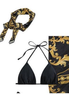 NADANBAO 4pcs new swimsuit mesh cover-up skirt printed bikini swimsuit set  - Image 3