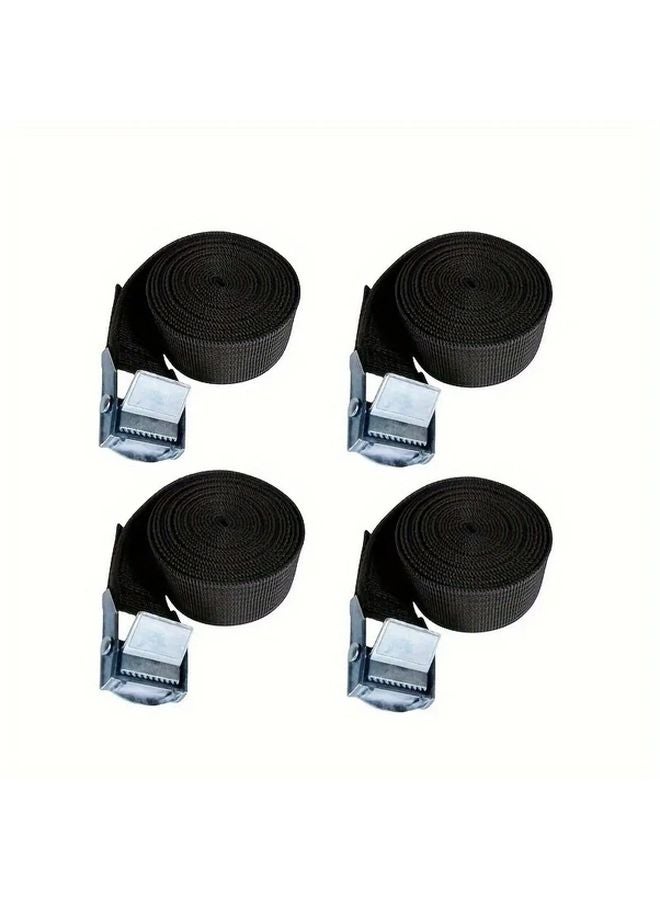 4pcs Heavy Duty Short Adjustable Straps With Stainless Steel Buckles For Motorcycle Bicycle Camping Gear - Image 5
