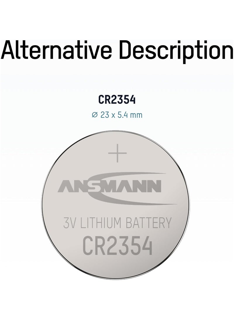 ANSMANN CR2354 Coin Battery [Pack of 1] Lithium 3V Button Cell Ideal For Watches, Calculators, Cameras, Computer Memory Backup Power, Car keys, Digital Cameras, Toys and Remote Control