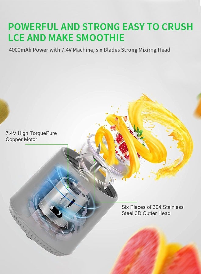 أبيكس خلاط محمول، خلاط شخصي هز وانزلاق، خلاط صغير قابل لإعادة الشحن،، مع غطاء سفر للمنزل/المطبخ/صالة الألعاب الرياضية ,الأبحاث المتعلقة ب محمول عصارة الفاكهة خلاط - Image 5