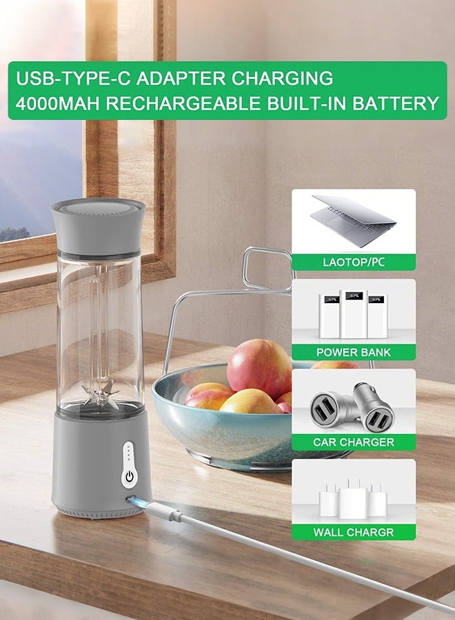 أبيكس خلاط محمول، خلاط شخصي هز وانزلاق، خلاط صغير قابل لإعادة الشحن،، مع غطاء سفر للمنزل/المطبخ/صالة الألعاب الرياضية ,الأبحاث المتعلقة ب محمول عصارة الفاكهة خلاط - Image 2