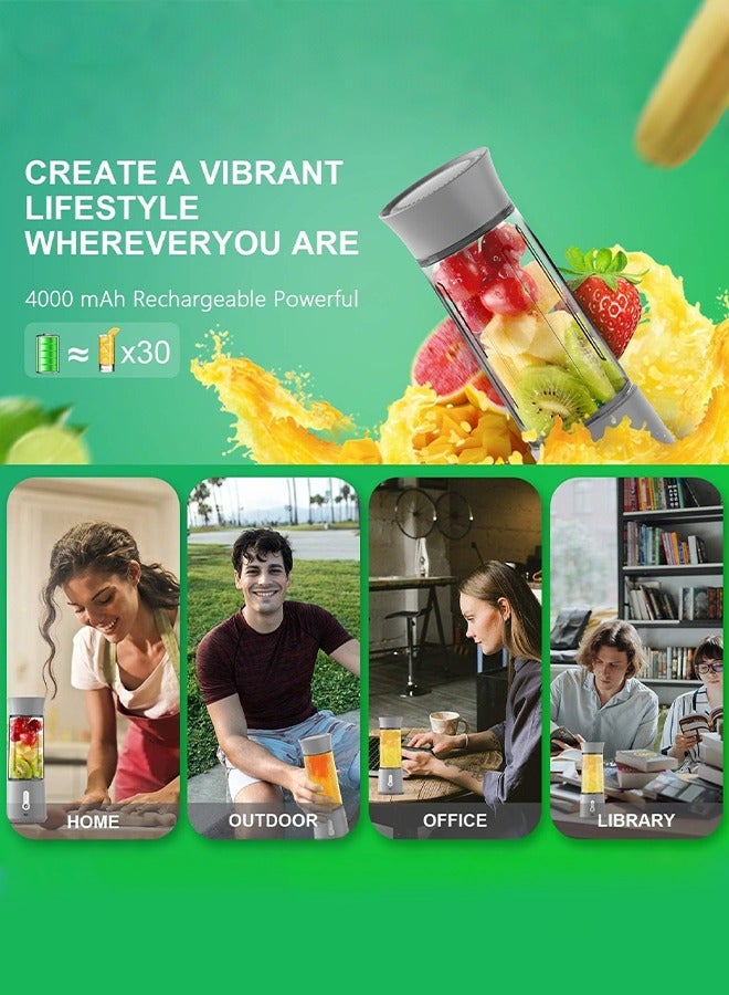 أبيكس خلاط محمول، خلاط شخصي هز وانزلاق، خلاط صغير قابل لإعادة الشحن،، مع غطاء سفر للمنزل/المطبخ/صالة الألعاب الرياضية ,الأبحاث المتعلقة ب محمول عصارة الفاكهة خلاط - Image 3