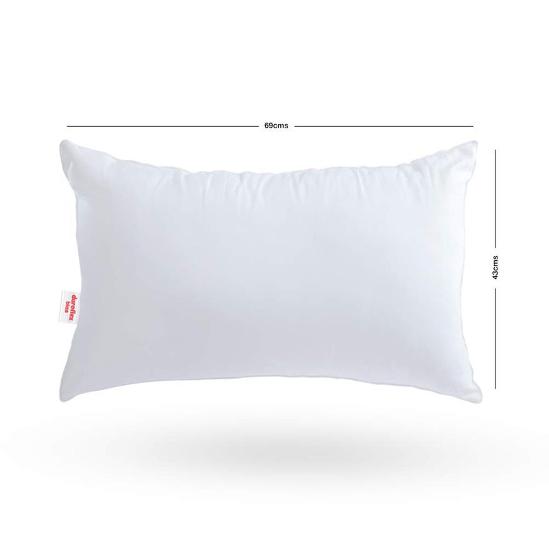 duroflex Polyester Bliss - Lightweight, Fibre Pillow with Breathable Fabric (27x17 Inches) Pack of 1,White - Image 3