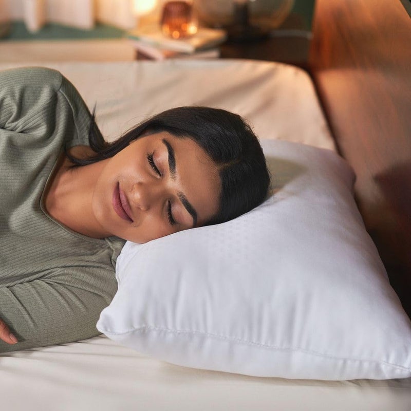 duroflex Polyester Bliss - Lightweight, Fibre Pillow with Breathable Fabric (27x17 Inches) Pack of 1,White - Image 1