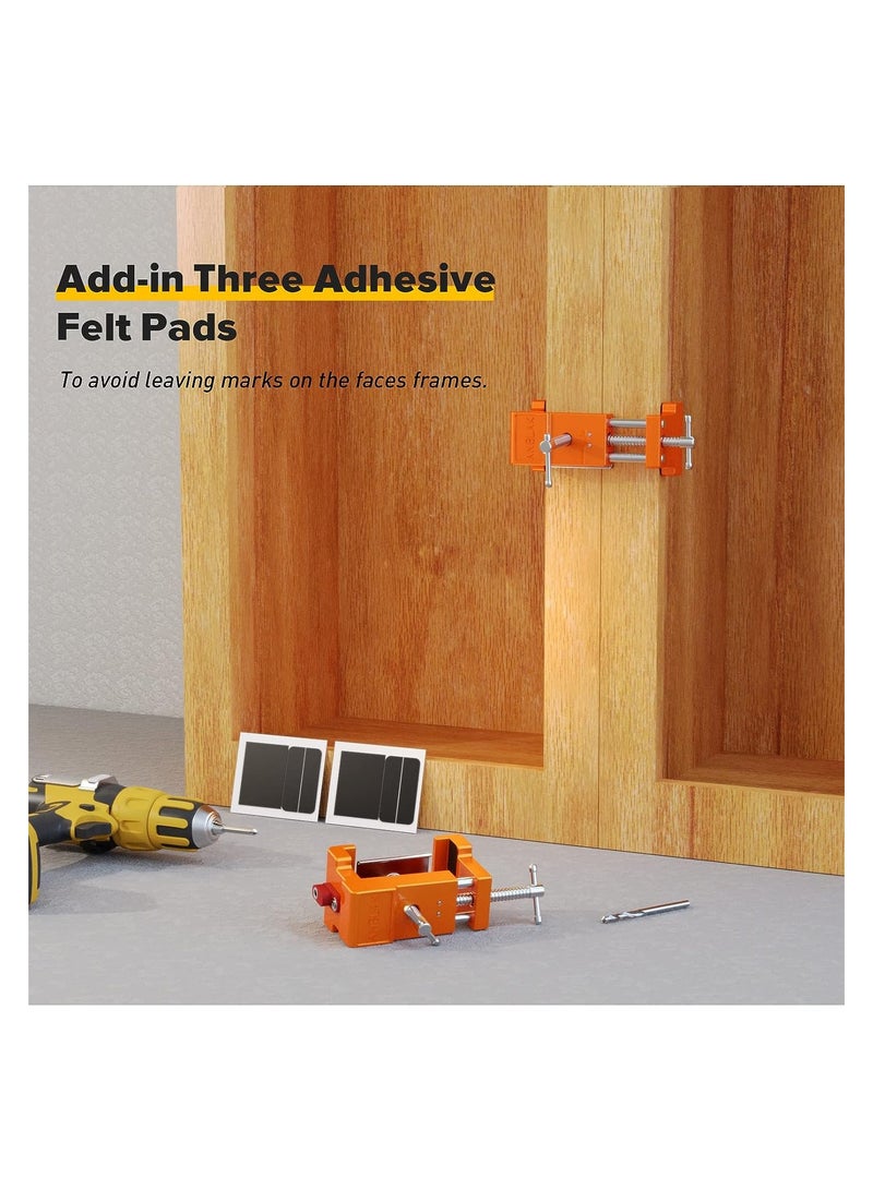Cabinet Clamps, Cabinet Claw, Cabinetry Clamps Cabinet Face Frame Clamps, Cabinet Installation Clamps, Cabinet Carpenter Tools with Two Side Screws and Alignment Plate, Installing Cabinets, 2PCS - Image 2