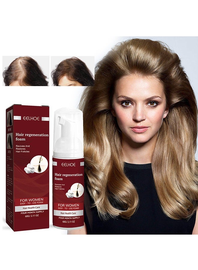 EELHOE Hair regeneration foam，revivies and restores hair follicles，for women hair health care four month supply 60g - Image 1