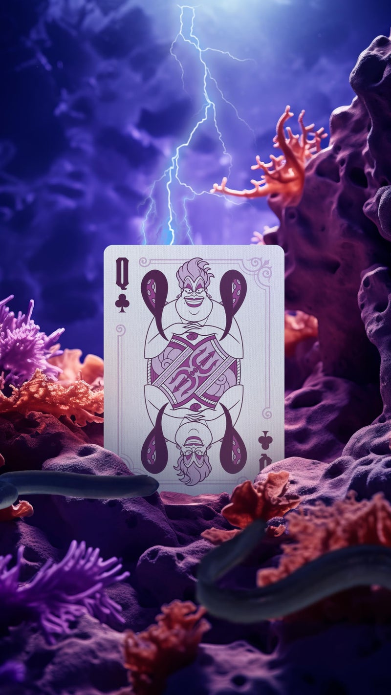 Bicycle Disney Villains Playing Cards - Features 12 Disney Villains Including Scar, Maleficent, Ursula, and More - Green or Purple Playing Cards (Colors May Vary) - Image 4