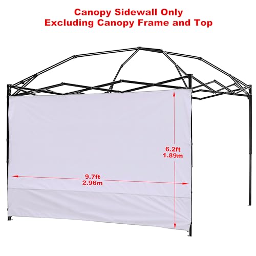 NINAT Canopy Sunwall Sidewall Gazebos Tent Waterproof for 10x10ft Pop up Canopy Straight Leg Gazebos Outdoor Instant Canopies 1 Pcs White Canopy Sidewall Only - Image 2