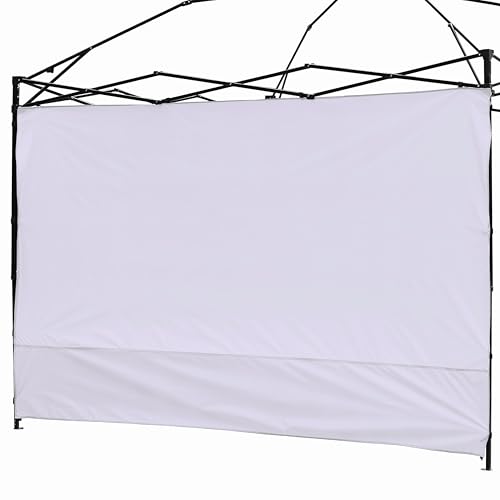 NINAT Canopy Sunwall Sidewall Gazebos Tent Waterproof for 10x10ft Pop up Canopy Straight Leg Gazebos Outdoor Instant Canopies 1 Pcs White Canopy Sidewall Only - Image 1