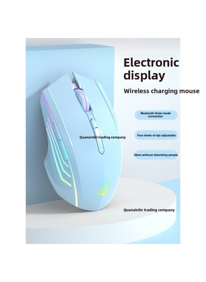 Bluetooth Wireless Mouse Mute Rechargeable For Boys And Girls Apple Lenovo HP Notebook-Specifications: Classic Pink-official Standard - Image 2
