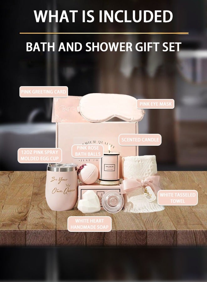 Bolivia's سلة هدايا للنساء - مجموعة صندوق هدايا عيد الميلاد تحتوي على 9 عناصر هدية ملهمة، مجموعة العناية بالمنتجعات الصحية للاسترخاء للنساء، هدايا الأصدقاء للنساء - Image 3