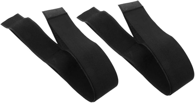 2pcs Car Trunk Organizer Straps Black Hook and Loop Fixing Belt for Extinguisher Vehicle Storage - Image 1