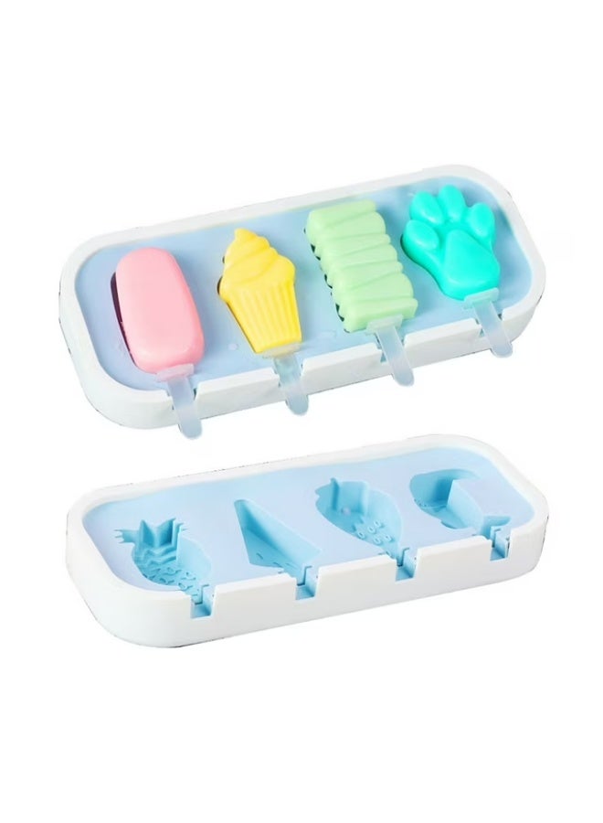 Mini popsicle molds, made of BPA-free food-grade silicone, are reusable for making homemade ice cream, with cute shapes, easy to unmold, and dishwasher safe for more fun in the kitchen. - Image 1