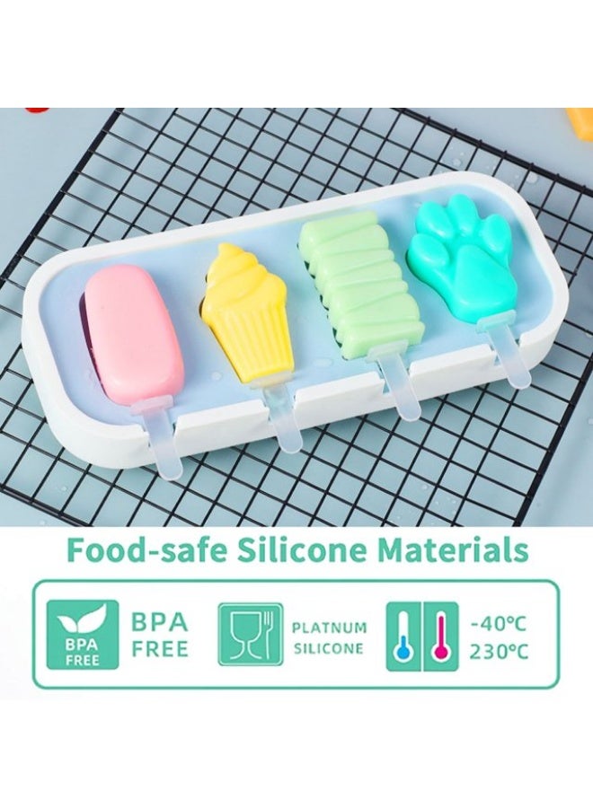 Mini popsicle molds, made of BPA-free food-grade silicone, are reusable for making homemade ice cream, with cute shapes, easy to unmold, and dishwasher safe for more fun in the kitchen. - Image 4