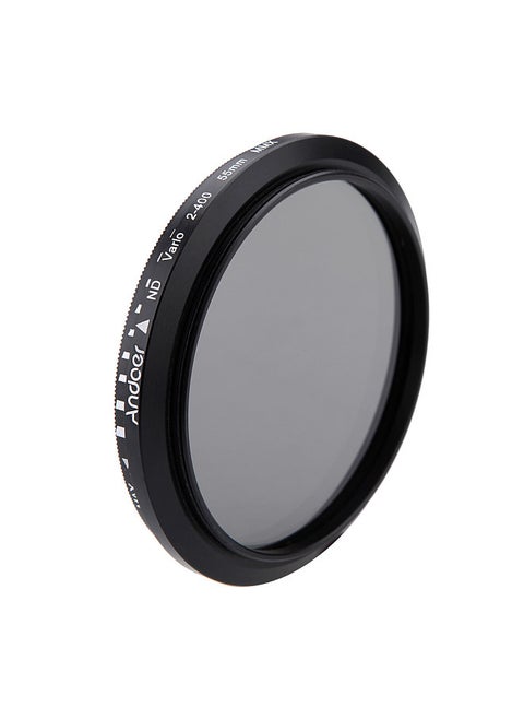 55mm ND Fader Neutral Density Adjustable ND2 to ND400 Variable Filter for Canon Nikon DSLR Camera