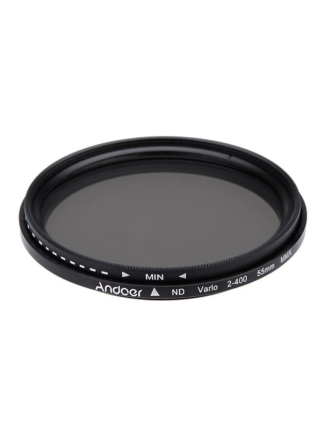 55mm ND Fader Neutral Density Adjustable ND2 to ND400 Variable Filter for Canon Nikon DSLR Camera
