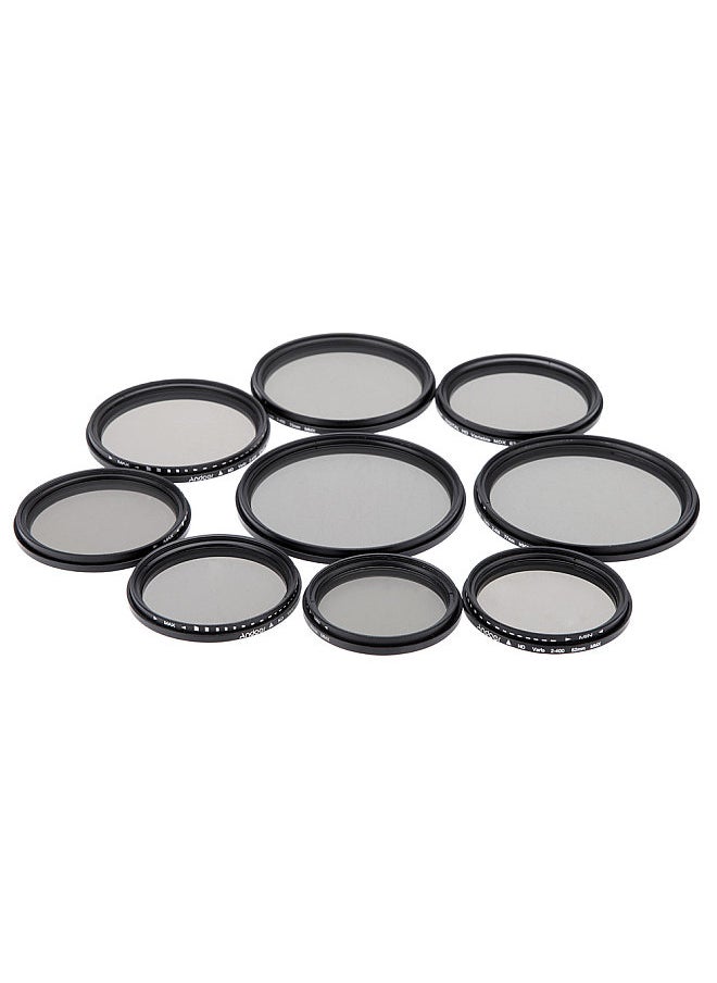 55mm ND Fader Neutral Density Adjustable ND2 to ND400 Variable Filter for Canon Nikon DSLR Camera