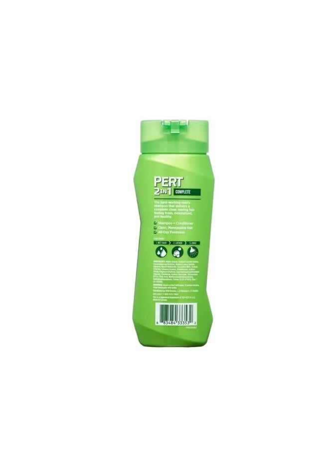 Pert  2-in-1 Shampoo + Conditioner for Normal Hair, Classic Clean, 13.5 fl oz (400 ml) - Image 2
