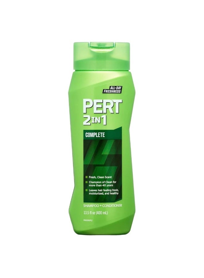 Pert  2-in-1 Shampoo + Conditioner for Normal Hair, Classic Clean, 13.5 fl oz (400 ml) - Image 1