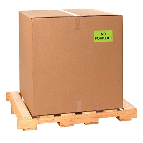 Tape Logic Aviditi Tape Logic 3" x 5","No Forklift" Fluorescent Green Sticker, for Shipping, Handling, Packing, and Moving (1 Roll of 500 Labels) - Image 2