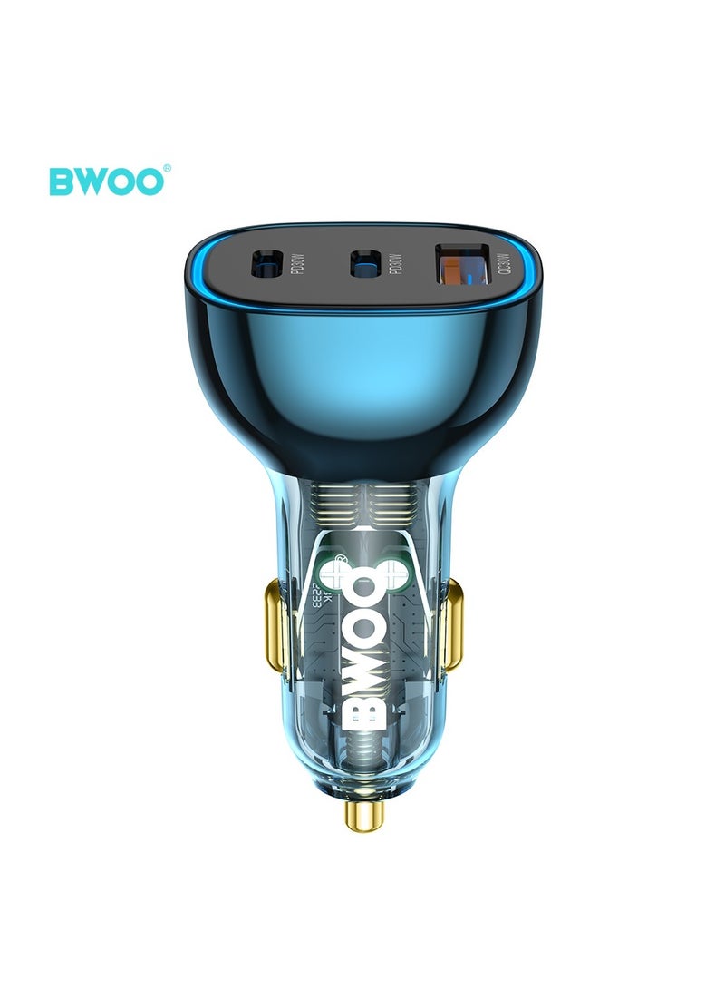 بوو شاحن سيارة Pd 30W + Qc 30W بثلاثة منافذ - Image 2