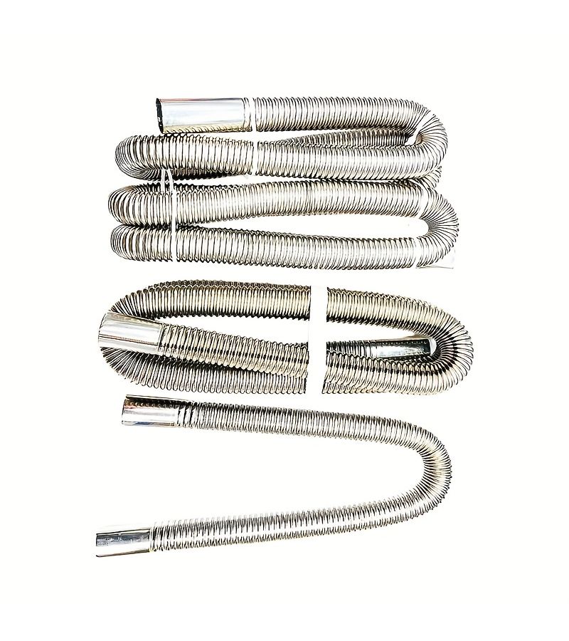 Thickened Material Bonus Two Hose Hoops For Parking Heater Smoke Exhaust Pipes Diameter 2 5 Cm 47 24 Inches Length Features Right Angle Turns Coolant Hose Fixation - Image 4